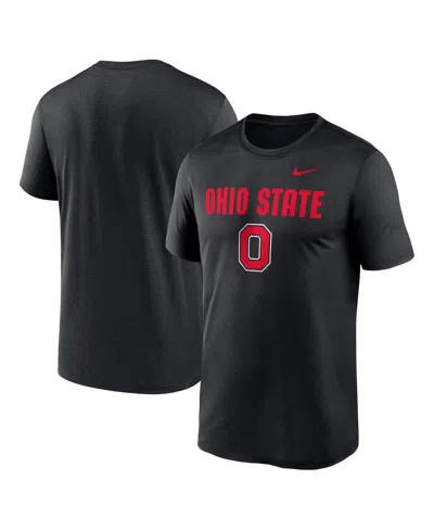 Nike Men's Black Ohio State Buckeyes Lockup Legend Performance T-shirt