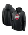Nike Anthracite Ohio State Buckeyes Primetime Evergreen Club Fleece Pullover Hoodie In Black