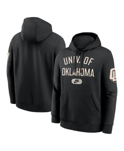 NIKE MEN'S BLACK OKLAHOMA SOONERS FASHION CLUB PULLOVER HOODIE