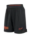 Nike Men's Black Oklahoma State Cowboys 2024 Sideline Mesh Shorts In Black,white