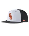 Nike Men's Black Oklahoma State Cowboys On-field True Performance Baseball Fitted Hat In Black