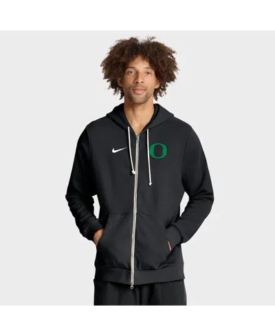 Nike Black Oregon Ducks 2025 Sideline Standard Issue Dri-fit Full-zip Hoodie