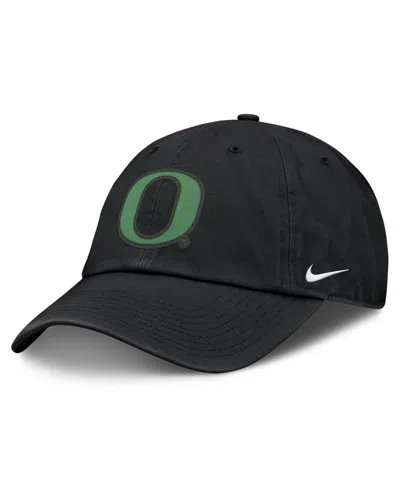 Nike Men's Black Oregon Ducks Club Dri-fit Adjustable Hat In Blue