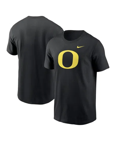 Nike Men's Oregon Ducks Primetime Evergreen Logo T-shirt In Black