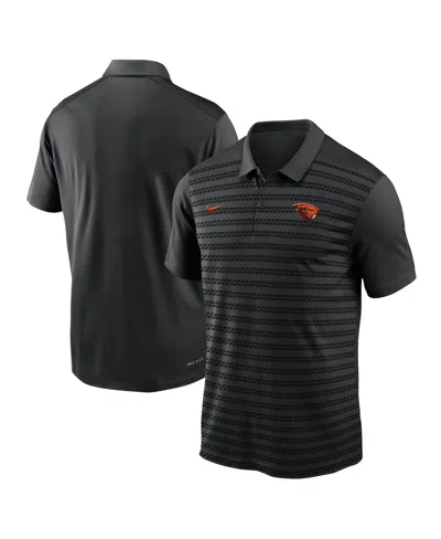 Nike Men's Black Oregon State Beavers 2024 Sideline Victory Coaches Performance Polo In Black Orange