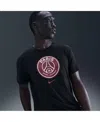 Nike Black Paris Saint-germain Crest T-shirt In Black