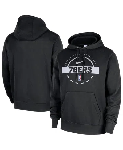 Nike Men's Black Philadelphia 76ers 2025/26 Authentic Practice Club Pullover Hoodie