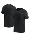 Nike Black Philadelphia Eagles 2024 Sideline Coach Uv Performance T-shirt In Black