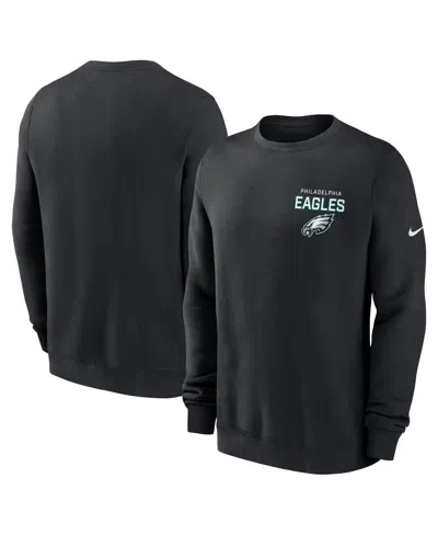 Nike Men's Black Philadelphia Eagles Primetime Club Fleece Pullover Sweatshirt