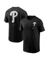 Nike Men's Black Philadelphia Phillies Lights Out Bar Loading T-shirt In Black