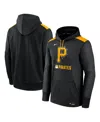 Nike Men's Pittsburgh Pirates Authentic Collection  Therma Mlb Pullover Hoodie In Black