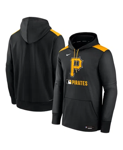 NIKE MEN'S BLACK PITTSBURGH PIRATES AUTHENTIC COLLECTION PERFORMANCE PULLOVER HOODIE