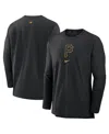 Nike Men's Black Pittsburgh Pirates Authentic Collection Player Performance Pullover Sweatshirt In Black