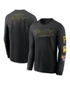 Nike Men's Black Pittsburgh Pirates Cooperstown Collection Knockout Long Sleeve T-shirt In Black