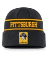 Nike Men's Black Pittsburgh Pirates Cooperstown Collection Rewind Terra Cuffed Knit Hat In Black