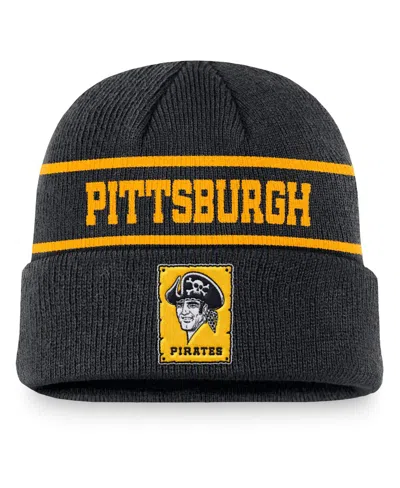 Nike Men's Black Pittsburgh Pirates Cooperstown Collection Rewind Terra Cuffed Knit Hat