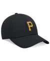 Nike Men's Black Pittsburgh Pirates Evergreen Club Adjustable Hat In Black