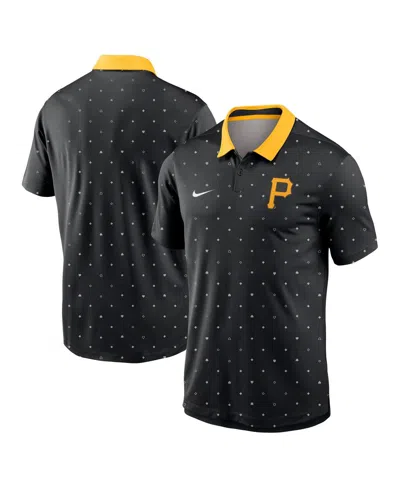 Nike Men's Black Pittsburgh Pirates Legacy Icon Vapor Performance Polo Shirt In Black,gold