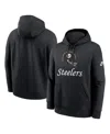 Nike Pittsburgh Steelers Best Season Rewind Club  Men's Nfl Pullover Hoodie In Black