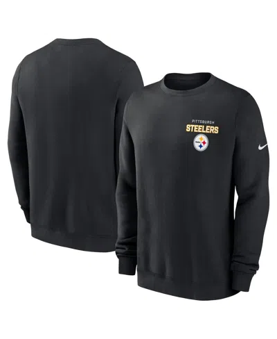 Nike Men's Black Pittsburgh Steelers Primetime Club Fleece Pullover Sweatshirt