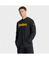 Nike Black Pittsburgh Steelers Sideline Pure Fury Performance Long Sleeve Hoodie T-shirt In Black