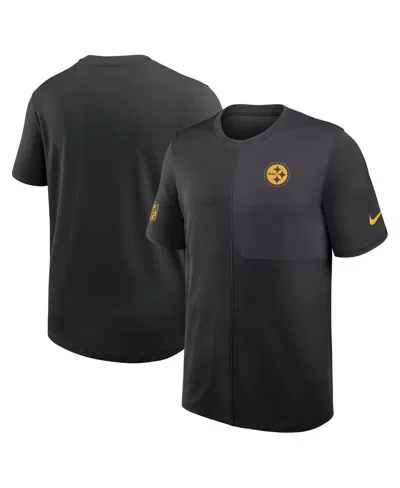 Nike Black Pittsburgh Steelers Sideline Uv Performance Coach Shirt