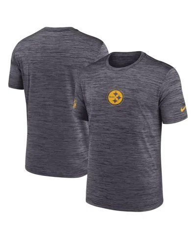 NIKE MEN'S BLACK PITTSBURGH STEELERS SIDELINE VELOCITY PERFORMANCE T-SHIRT