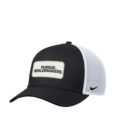 Nike Men's Black Purdue Boilermakers 2025 On-field Rise Trucker Performance Adjustable Hat