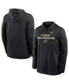 Nike Black Purdue Boilermakers 2025 Sideline Dri-fit Long Sleeve Hoodie T-shirt In Black