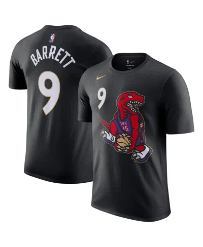 Nike Men's Black Rj Barrett Toronto Raptors 2024/25 City Edition Name Number T-shirt