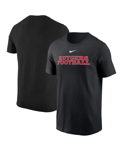 Nike Men's Black Rutgers Scarlet Knights Football Performance T-shirt