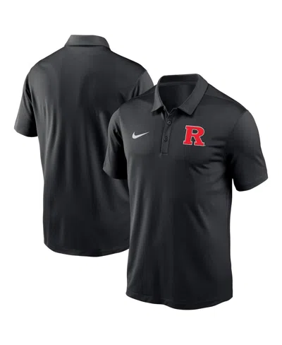 Nike Men's Black Rutgers Scarlet Knights Performance Victory Solid Polo Shirt