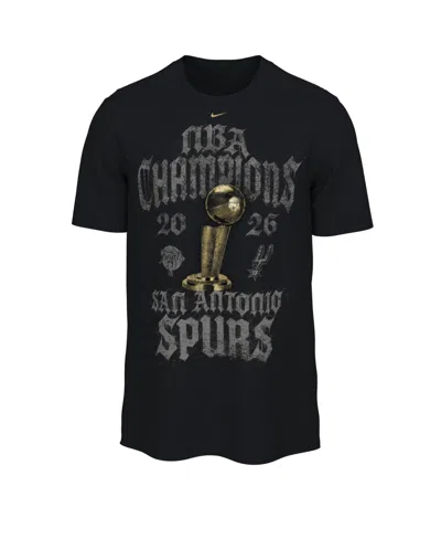 Nike Men's Black San Antonio Spurs 2026 Nba Champions Takedown Authentic Locker Room T-shirt