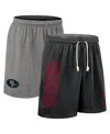 Nike Men's Black San Francisco 49ers Sideline Reversible Performance Shorts In Black