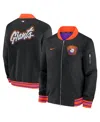 Nike San Francisco Giants Authentic Collection City Connect  Men's Mlb Full-zip Bomber Jacket In Black