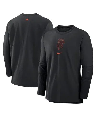 Nike Men's Black San Francisco Giants Authentic Collection Player Performance Pullover Sweatshirt In Blck,blk