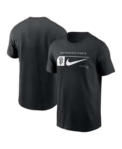 NIKE MEN'S BLACK SAN FRANCISCO GIANTS FASHION GRAPHIC SWOOSH T-SHIRT