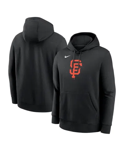 NIKE MEN'S BLACK SAN FRANCISCO GIANTS LOGO CLUB FLEECE PULLOVER HOODIE