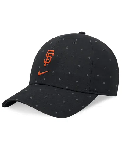 Nike Men's Black San Francisco Giants Primetime Print Club Adjustable Hat In Black