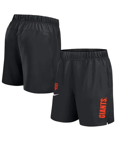 NIKE MEN'S BLACK SAN FRANCISCO GIANTS WOVEN VICTORY PERFORMANCE SHORTS