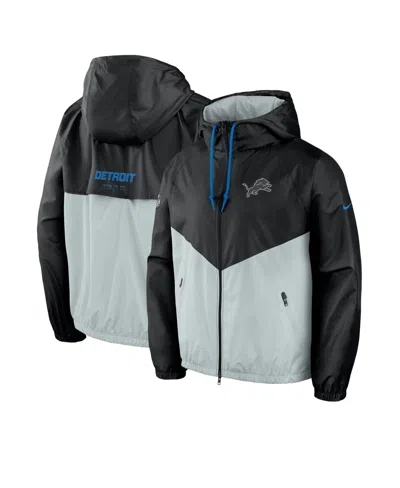 Nike Men's Black/ Silver Detroit Lions 2026 Rivalries Collection Windrunner Full-zip Jacket