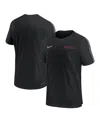 Nike Men's Black Stanford Cardinal 2024 Sideline Coach Performance T-shirt In Black,white