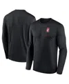 Nike Men's Black Stanford Cardinal Primary Stack Legend Long Sleeve T-shirt In Black