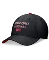Nike Men's Black Stanford Cardinal Primetime Rise Swoosh Flex Hat In Black