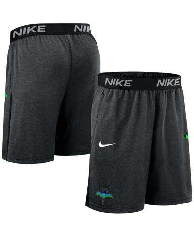 NIKE MEN'S BLACK TAMPA BAY RAYS AUTHENTIC COLLECTION CITY CONNECT PERFORMANCE KNIT SHORTS