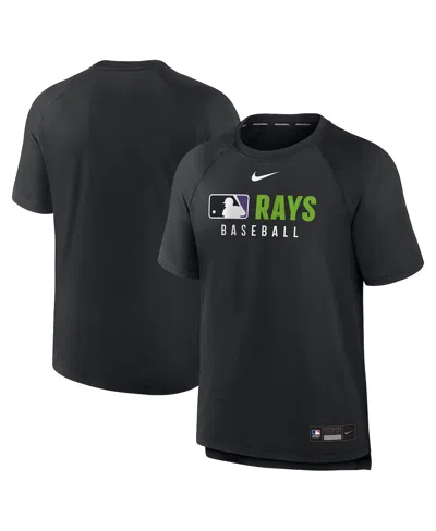 Nike Men's Black Tampa Bay Rays Authentic Collection Pregame Raglan Performance T-shirt