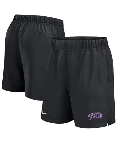 NIKE MEN'S BLACK TCU HORNED FROGS PERFORMANCE VICTORY SHORTS