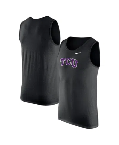 Nike Men's Black Tcu Horned Frogs Tank Top