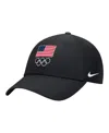 Nike Men's Black Team Usa On-field Club Ripstop Dri-fit Adjustable Hat In Black