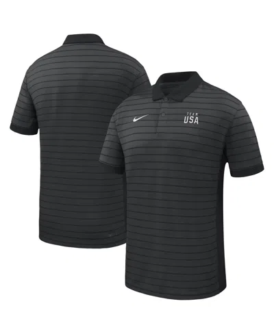 Nike Men's Black Team Usa Team Victory Stripe Polo Shirt